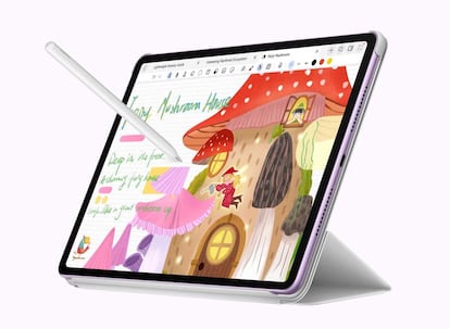 Tablet Huawei MatePad 11.5 (2025) con stylus de color blanco