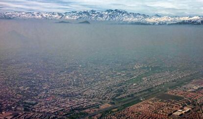 Una vista panorámica de Santiago de Chile.