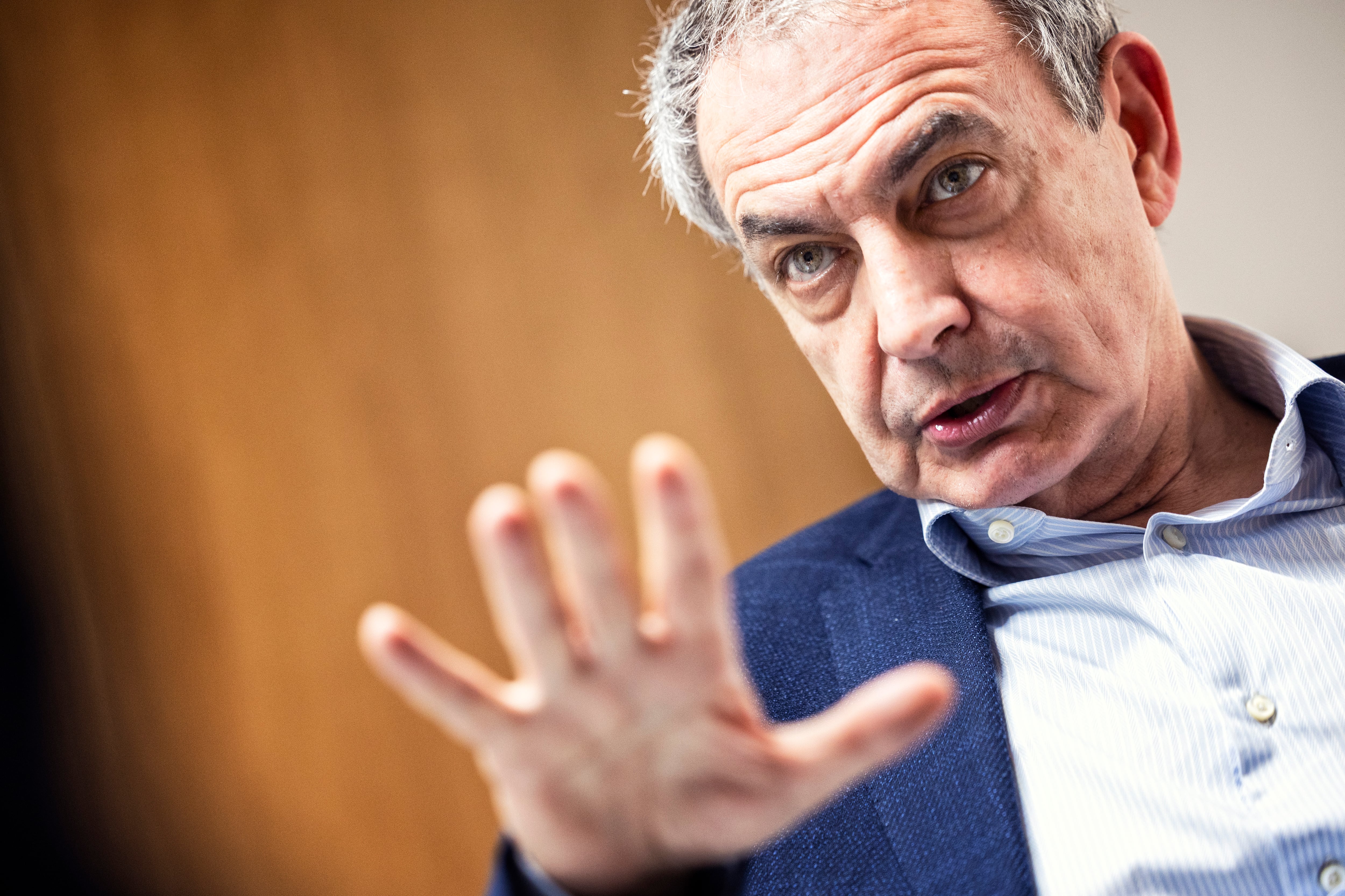 José Luis Rodríguez Zapatero, en su despacho de Madrid en abril de 2025. 