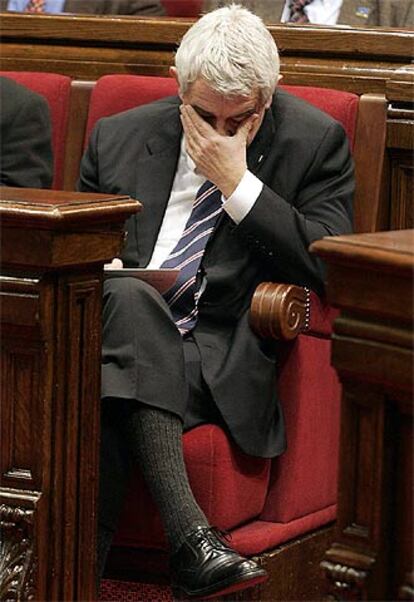 Pasqual Maragall, en la última sesión del Parlamento catalán.