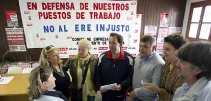 Protesta de empleados municipales de Estepona (Málaga).