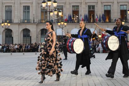 Katy Perry durante su aparición en Vogue World en Place Vendome el pasado domingo. 