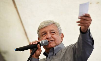 Andrés Manuel López Obrador, precandidato de Morena a la presidencia de México.