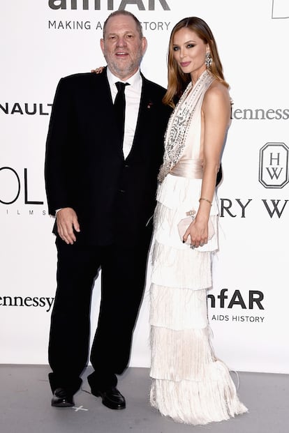 El productor Harvey Weinstein y su mujer, la diseñadora de Marchesa, Georgina Chapman