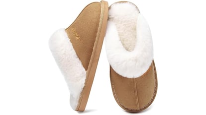 Estas zapatillas de estar por casa tienen una suela antideslizante.
