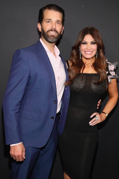 Kimberly Guilfoyle y Donald Trump Jr., en febrero en Nueva York.