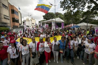 Movilizaci&oacute;n en apoyo al Gobierno este mi&eacute;rcoles, en Caracas.