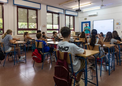 Alumnos de un colegio público de Sevilla.