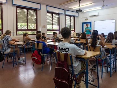 Alumnos de un colegio público de Sevilla.