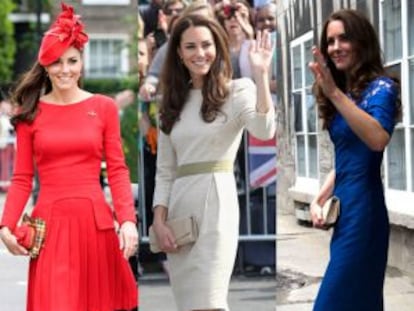 Distintos modelitos de Kate Middleton.