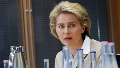 Ursula von der Leyen, ministra de Defensa de Alemania, el pasado día 14 en Berlín.