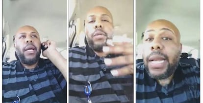 Steve Stephens, durante la emisión del vídeo de su asesinato en Facebook. Se suicidó este martes en una persecución policial.