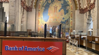 Oficina de Bank of America en Detroit.