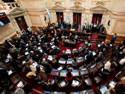 El Senado durante la discusión de la Ley de Bases, el 12 de junio de 2024.