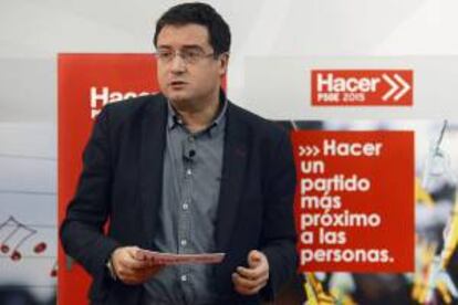 El secretario de Organización del PSOE, Óscar López, en una intervención del partido. EFE/Archivo