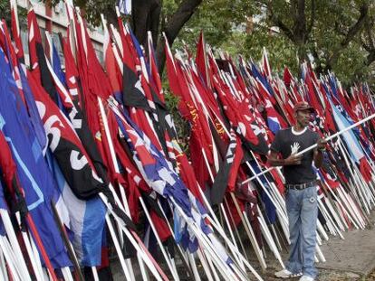 Celebración del día del trabajo en Cuba.