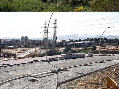 La zona de Esplugues de Llobregat, antes y después del proceso de urbanización.