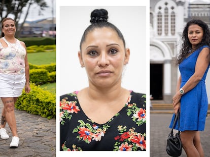 Erenia Cerdas Otárola (38 años), Berta Robles (nombre ficticio) y  Cindy Torres Ortiz (33 años).