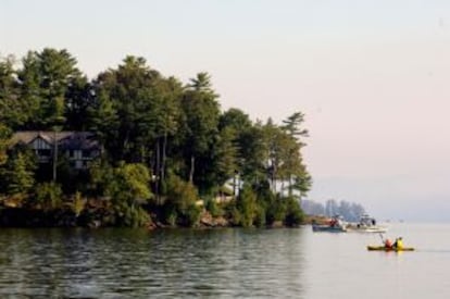 Ruta en kayal por Lake George, en el Estado de Nueva York.