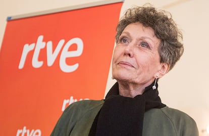 Rosa María Mateo, en enero de 2019 durante un acto en el Centro de Producción de TVE en Cataluña. EFE/Marta Pérez