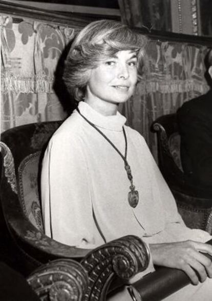 Montserrat Gudiol en enero de 1981, cuando ingresó en la Real Academia de Bellas Artes de Sant Jordi.