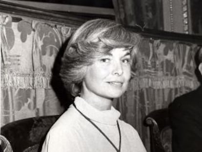 Montserrat Gudiol en enero de 1981, cuando ingres&oacute; en la Real Academia de Bellas Artes de Sant Jordi.
