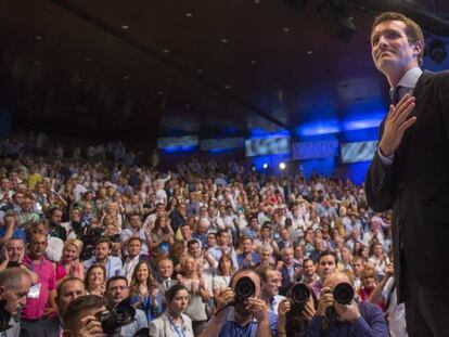 Pablo Casado, tras su elección como presidente del PP.