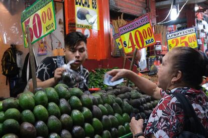 Un mercado en Ciudad de México.