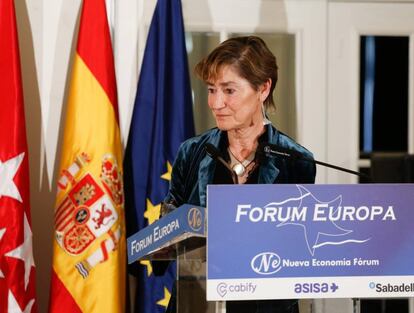 Victoria Ortega durante su intervención en el Fórum Europa.