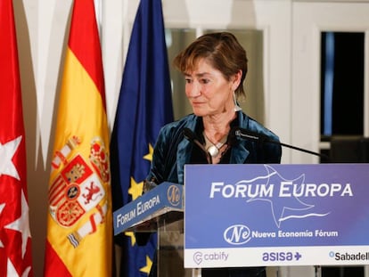 Victoria Ortega durante su intervención en el Fórum Europa.