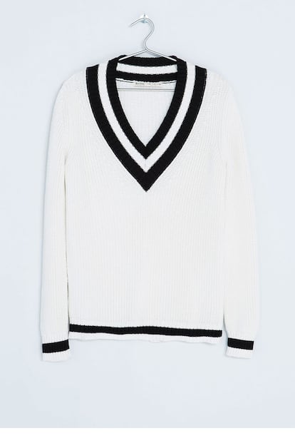 Jersey de Bershka inspirado en el modelo 'Varsity' de Rag and Bone (22,99 euros).