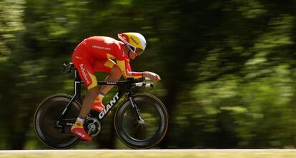 Luis León Sánchez compite con su equipo Rabobank.