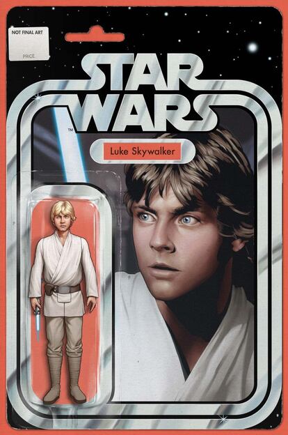 Desde el c&oacute;mic, John Tyler Christopher trat&oacute; de proyectar la cantidad de &#039;merchandising&#039; y productos alternativos creados alrededor de una pel&iacute;cula. Esto no es una figura alternativa de Luke Skywalker.