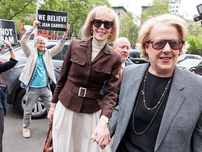 E. Jean Carroll, arriving at the New York courthouse on Tuesday.