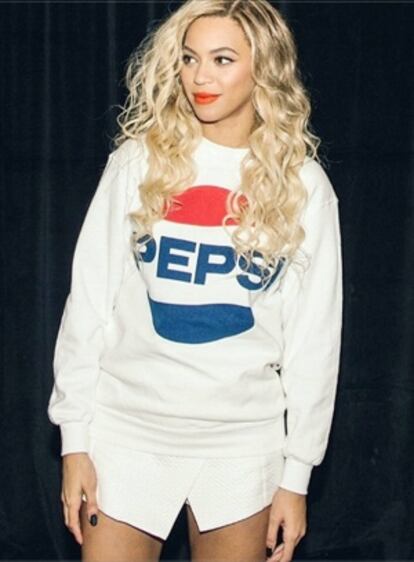 Beyoncé posa como rostro de Pepsi, el 30 de marzo de 2014.