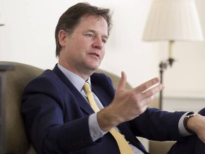 Nick Clegg, durante la entrevista