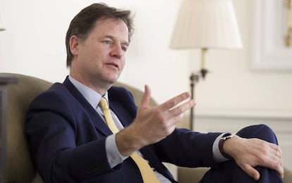 Nick Clegg, durante la entrevista