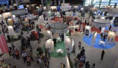 Fotografía facilitada por el Ayuntamiento de Málaga de una vista general del primer Foro de la Tecnología, Innovación y Conocimiento de América Latina (Tikal), que arranca hoy en Málaga junto al cuarto salón "Greencities", donde ciudades españolas y de diez países latinoamericanos presentan sus proyectos inteligentes con la participación de más de 1.800 profesionales.