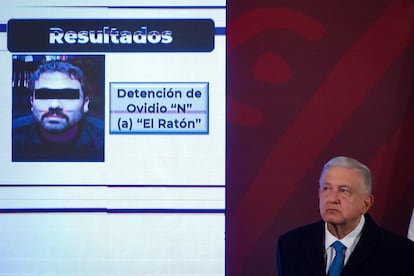 Andrés Manuel López Obrador, en conferencia matutina, en enero de 2023.