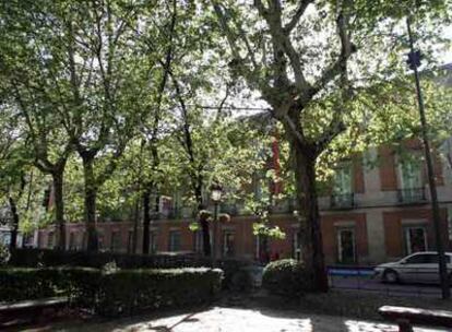 La arboleda del paseo del Prado, junto al Museo Thyssen-Bornemisza.