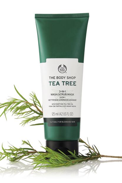 Mascarilla Exfoliante Facial 3 en 1 Árbol de Té, de The Body Shop. (12 euros).