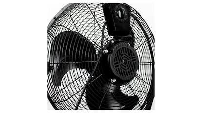 Black floor fan.
