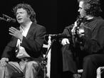 Enrique Morente Manolo y Sanlucar, en la Cumbre Flamenca, celebrado en el Teatro Alcalá Palace de Madrid, en abril de 1985.