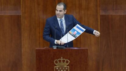  Ignacio Aguado, durante una intervenci&oacute;n en la Asamblea.