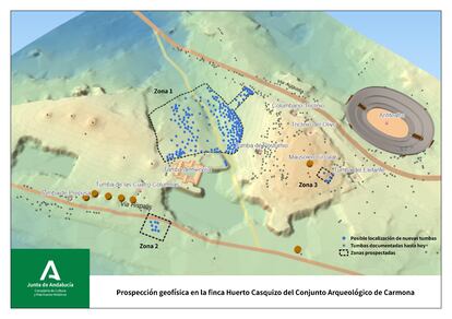 Prospección geofísica en el Conjunto Arqueológico de Carmona.