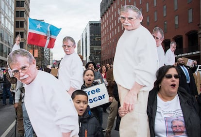 Marcha por la libertad de L&oacute;pez Rivera en Washington el 11 de enero.
 