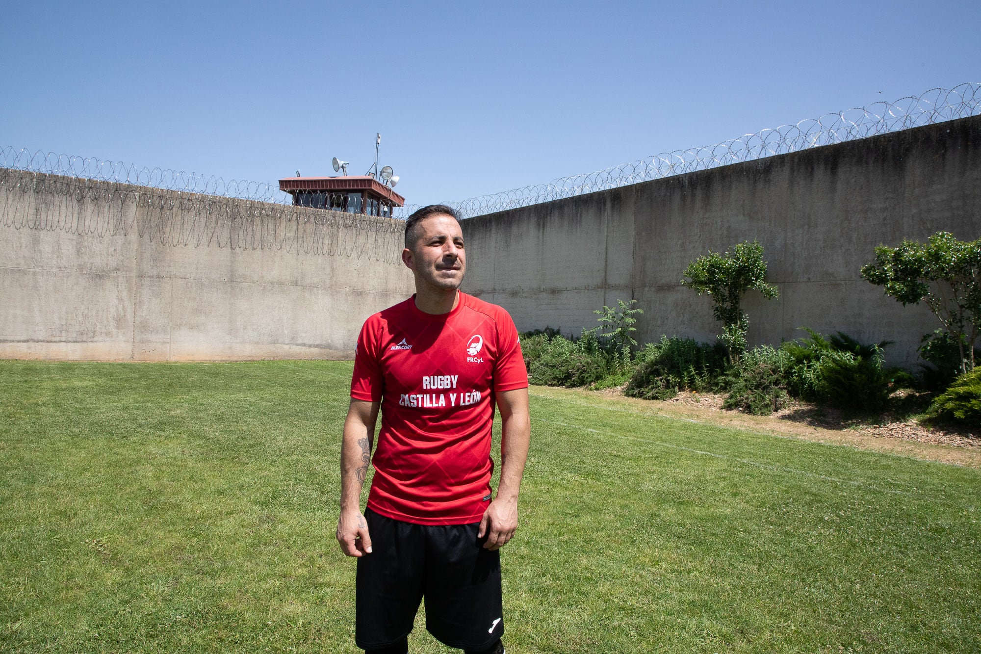 Roberto Martín, durante el entrenamiento. 