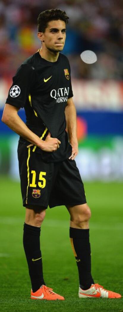 Marc Bartra durante el partido ante el Atlético.