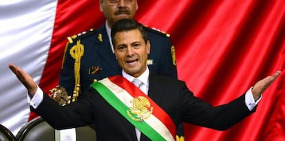 Peña Nieto, tras ser investido presidente.