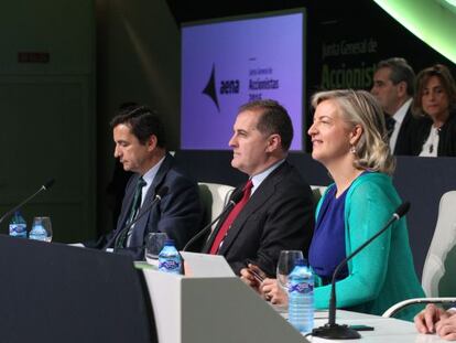 José manuel Vargas en la junta de accionistas de AENA.